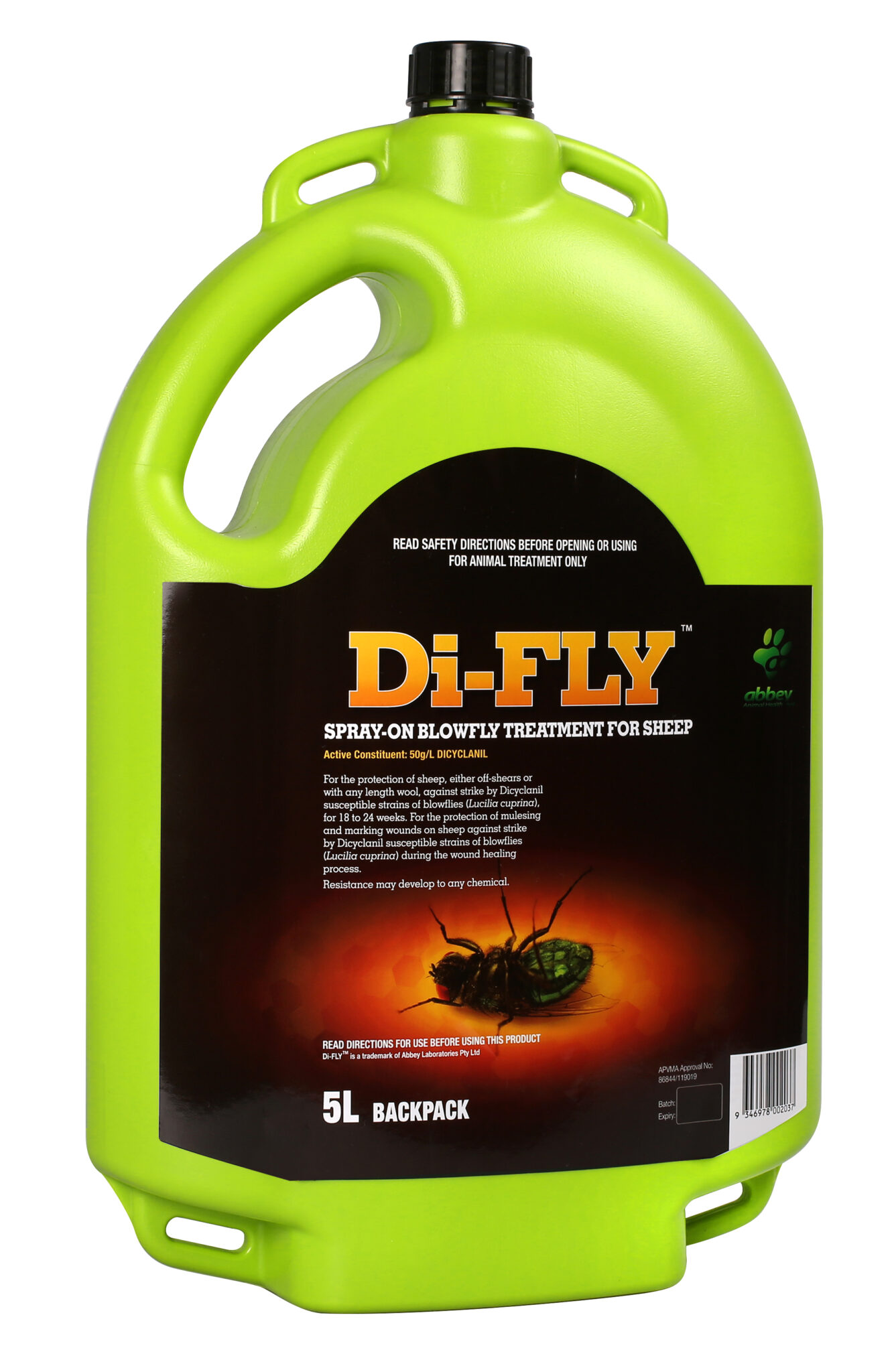 Di-FLY™ Spray On Blowfly Treatment for Sheep - Abbey Labs