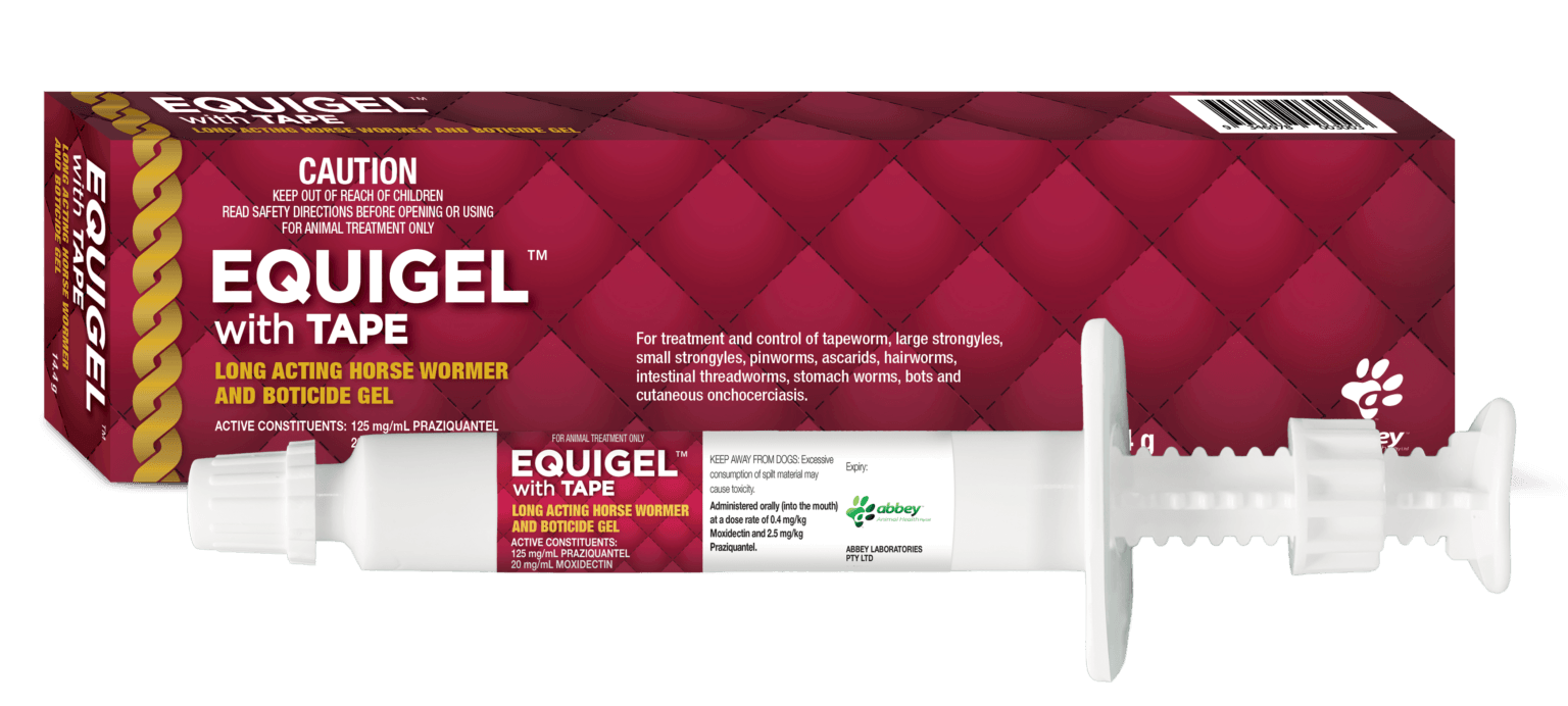EQUIGEL™ with TAPE Long Acting Horse Wormer and Boticide Gel Abbey Labs